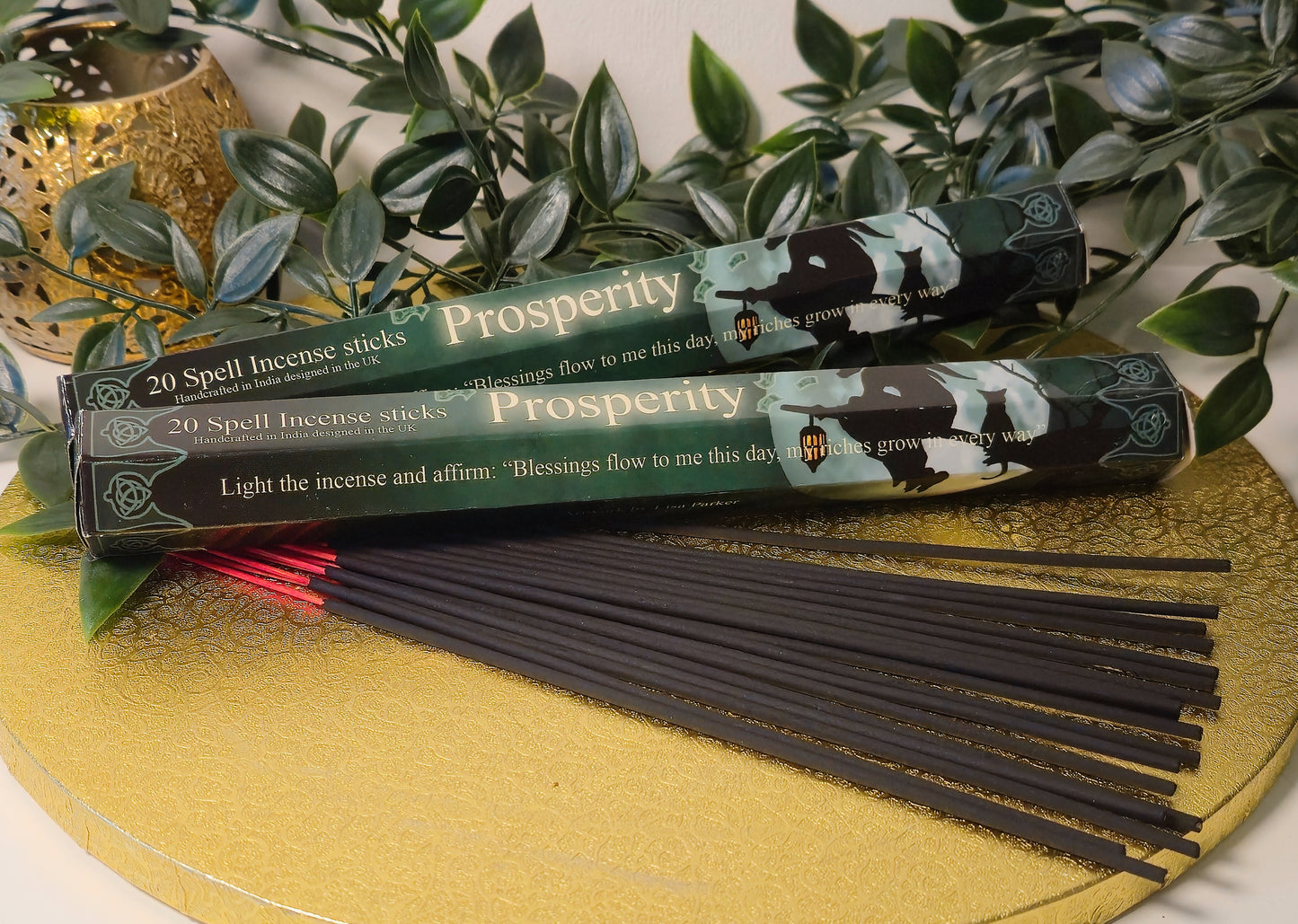 Prosperity Räucherstäbchen | Ritualduft für Fülle, Erfolg & Wachstum – 20 Spell Incense Sticks