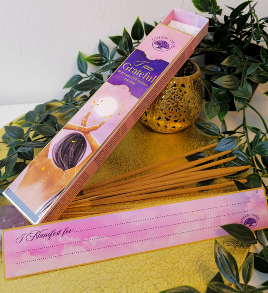 I'm Grateful – Dankbarkeits-Räucherstäbchen inkl. Manifestationskarte