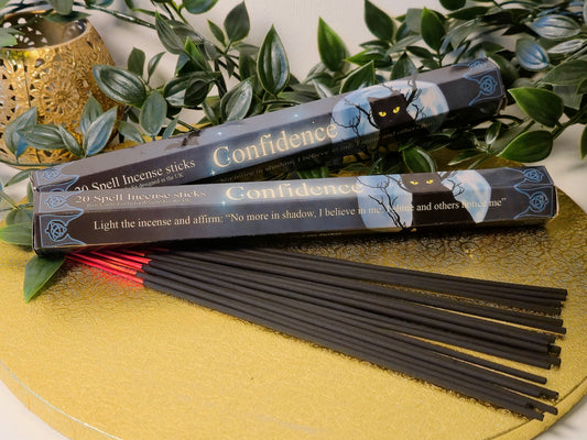 Confidence Räucherstäbchen | Ritualduft für Selbstvertrauen & innere Stärke – 20 Spell Incense Sticks