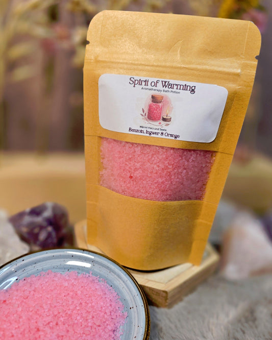 Spirit of Warming – Aromatherapie-Badesalz mit Benzoe, Ingwer & Orange