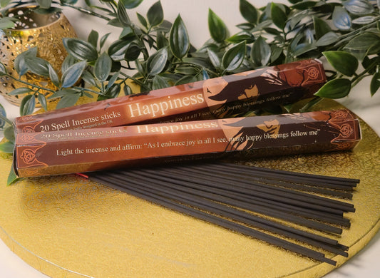 Happiness Räucherstäbchen | Ritualduft für Freude & Lebenslust – 20 Spell Incense Sticks