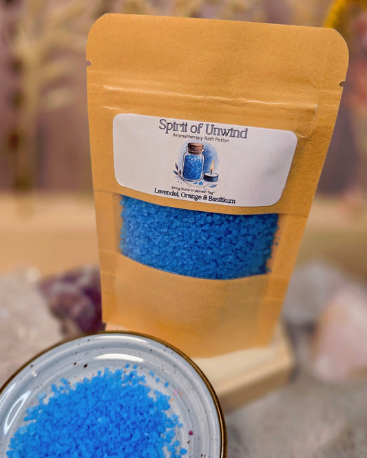 Spirit of Unwind – Aromatherapie-Badesalz mit Lavendel, Orange & Basilikum