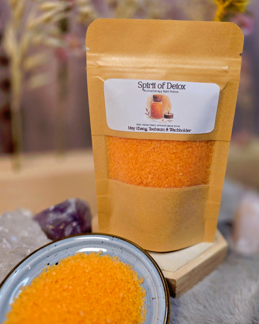 Spirit of Detox – Aromatherapie-Badesalz mit May Chang, Teebaum & Wacholder